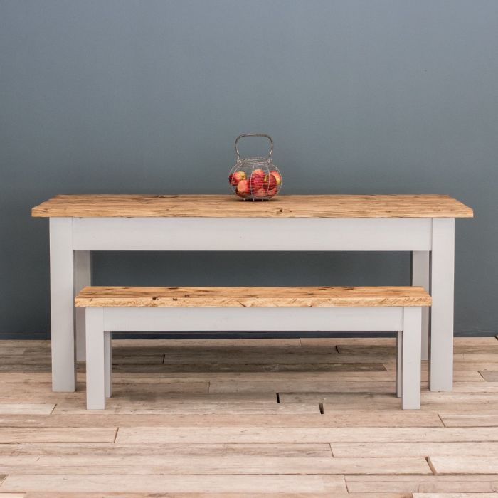 5ft (150cm) Farmhouse Kitchen Table with Straight Legs