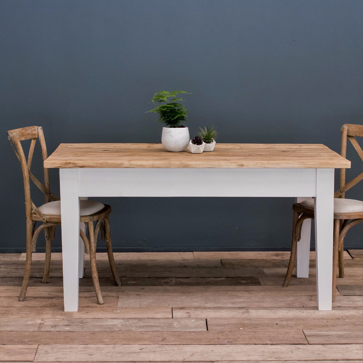 5ft (150cm) Farmhouse Kitchen Table with Tapered Legs