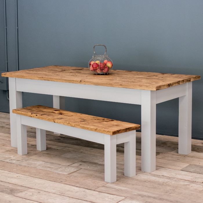 3ft (90cm) Farmhouse Kitchen Table with Straight Legs