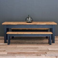 7ft (210cm) Farmhouse Kitchen Table with Straight Legs