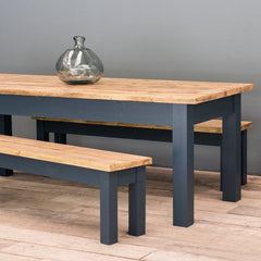 9ft (270cm) Farmhouse Kitchen Table with Straight Legs