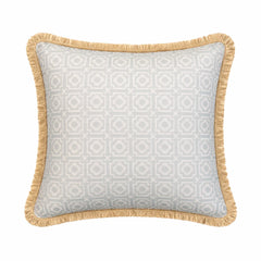 Alotablots Cushion| Soft Blue with Cream Fringe | Kelling Home