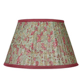 Green and Pink Floral Gathered Empire Lampshade