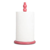 Wooden Kitchen Roll Holder in Rose Pink, British Colour Standard