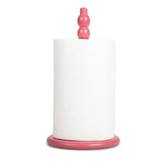 Wooden Kitchen Roll Holder in Rose Pink, British Colour Standard