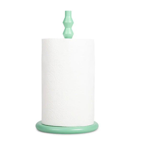 Wooden Kitchen Roll Holder in Opaline Green, British Colour Standard