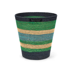 Seagrass Waste Paper Basket in Beryl & Midnight | British Colour Standard
