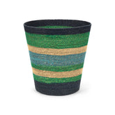 Seagrass Waste Paper Basket in Beryl & Midnight | British Colour Standard