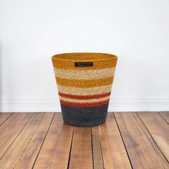 Seagrass Waste Paper Basket in Tuscan & Guardsman | British Colour Standard