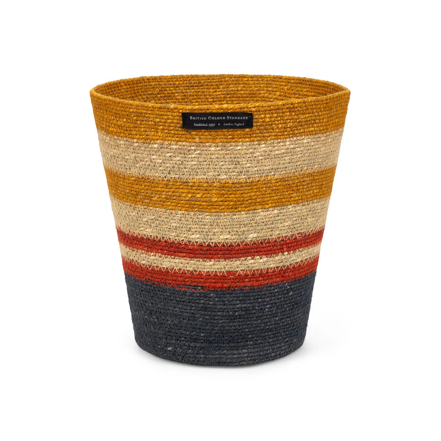 Seagrass Waste Paper Basket in Tuscan & Guardsman | British Colour Standard