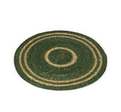 Set of 4 Seagrass Placemats | Olive Green & Natural | British Colour Standard