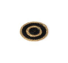 Set of 4 Seagrass Coasters | Black & Natural | British Colour Standard