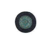 Set of 4 Seagrass Coasters | Tropic Turquoise & Midnight Blue | British Colour Standard