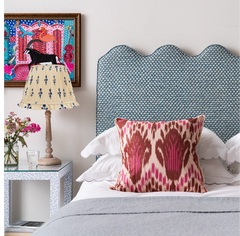 Blue Rose Lampshade with Frill | Rosana Lonsdale