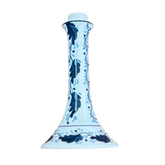 Hand Painted Candlestick | Blue Garland | Mews Furnishings