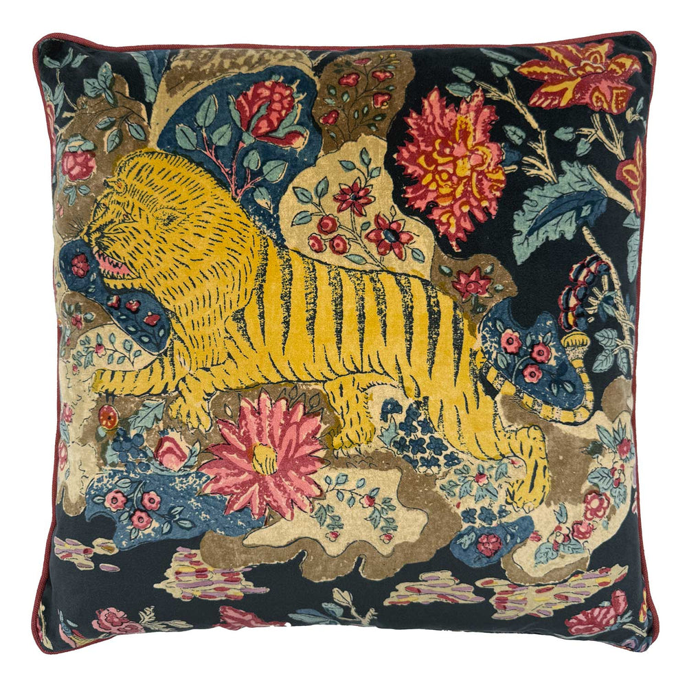 Wild Midnight Velvet Cushion | Linwood