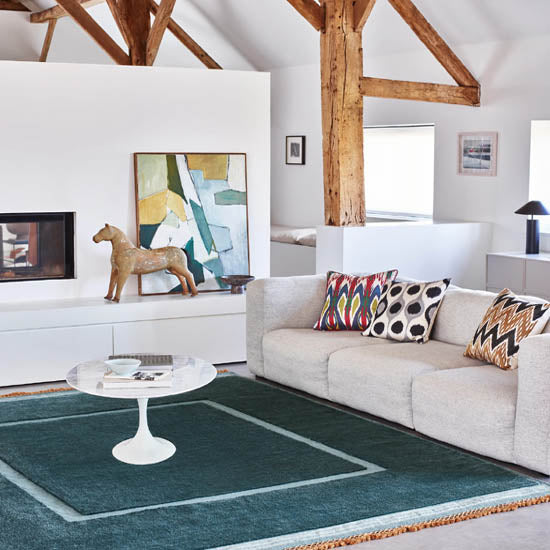 Copenhagen | Teal & Blue Tasselled | Hand-knotted Rug | Jennifer Manners