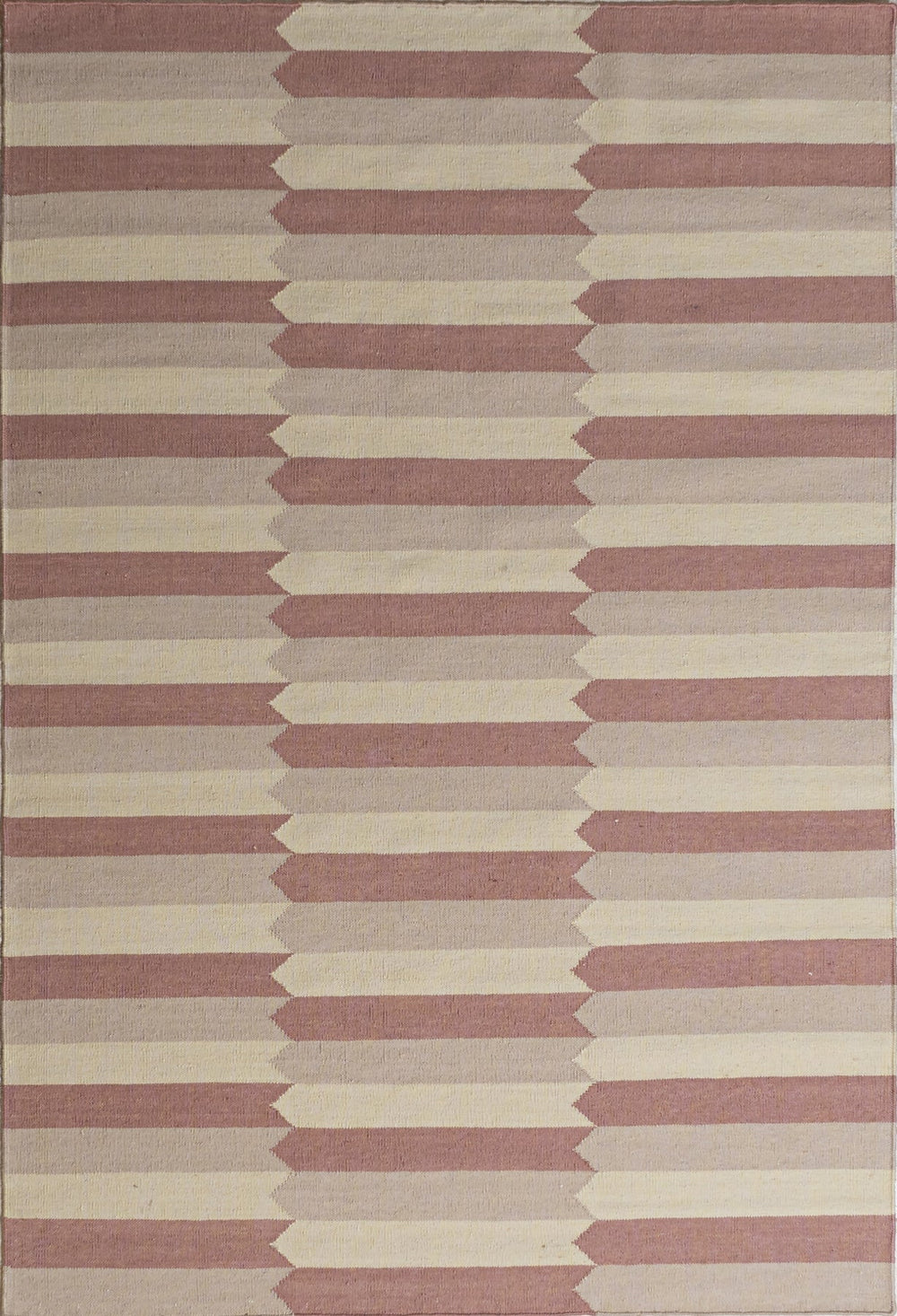 Pink & Cream Diamonds Flatwoven Wool Rug | Amy Kent