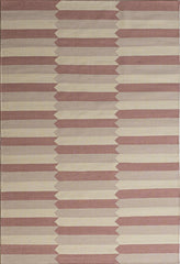 Pink & Cream Diamonds Flatwoven Wool Rug | Amy Kent