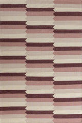 Pink & Burgundy Diamonds Flatwoven Wool Rug | Amy Kent