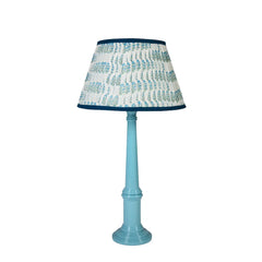 Blue Floral "Forget Me Not' Gathered Empire Lampshade| Kelling Home