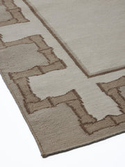 Greek Key Design Handwoven Rug | Cream & Taupe | Jennifer Manners x Salvesen Graham