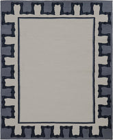 Greek Key Design Handwoven Rug | Cream & Navy | Jennifer Manners x Salvesen Graham