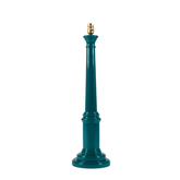 Round Column Lamp Base Wth High Gloss Finish In Teal H65cm | Kelling Home