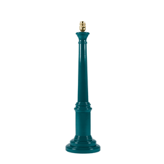 Round Column Lamp Base Wth High Gloss Finish In Teal H65cm | Kelling Home
