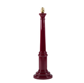Round Column Lamp Base Wth High Gloss Finish In Burgundy H65cm | Kelling Home