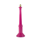 Round Column Lamp Base Wth High Gloss Finish In Fuchsia Pink H65cm | Kelling Home
