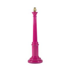 Round Column Lamp Base Wth High Gloss Finish In Fuchsia Pink H65cm | Kelling Home