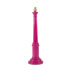 Round Column Lamp Base Wth High Gloss Finish In Fuchsia Pink H65cm | Kelling Home