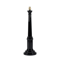 Round Column Lamp Base Wth High Gloss Finish In Black H65cm | Kelling Home