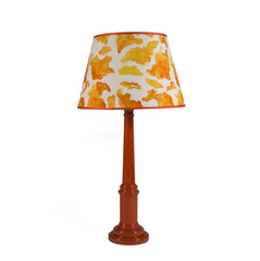 Round Column Lamp Base Wth High Gloss Finish In Orange H65cm | Kelling Home