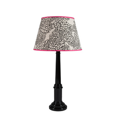 Round Column Lamp Base Wth High Gloss Finish In Black H65cm | Kelling Home