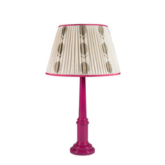 Round Column Lamp Base Wth High Gloss Finish In Fuchsia Pink H65cm | Kelling Home