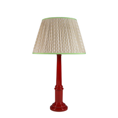 Round Column Lamp Base Wth High Gloss Finish In Red H65cm | Kelling Home