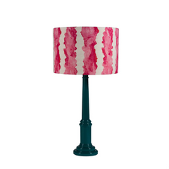 Round Column Lamp Base Wth High Gloss Finish In Teal H65cm | Kelling Home