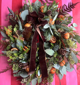Fresh Christmas Door Wreath- Woodland