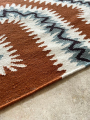 Moorish Burnt Orange Flatwoven Wool Rug by Rapture & Wright | Amy Kent