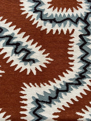 Moorish Burnt Orange Flatwoven Wool Rug by Rapture & Wright | Amy Kent