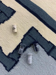 Greek Key Design Handwoven Rug | Cream & Navy | Jennifer Manners x Salvesen Graham
