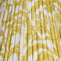 Marlborough Yellow Gathered Linen Lampshade | Fermoie