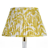 Marlborough Yellow Gathered Linen Lampshade | Fermoie