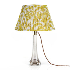 Marlborough Yellow Gathered Linen Lampshade | Fermoie