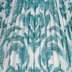 Marlborough Teal Gathered Linen Lampshade | Fermoie