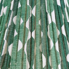 Whittle Green Gathered Linen Lampshade | Fermoie