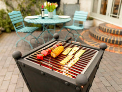Handcrafted Galvanised Steel Firepit & Grill
