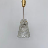 Mid Century Czech Textured Glass Shade